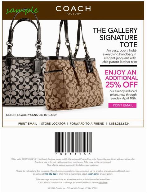 coach factory store coupon 2014